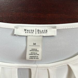 White House Black Market, white, keyhole blouse. New With Tags